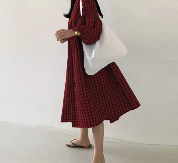 Plaid Breeze Dream Plus Size Boho Dress