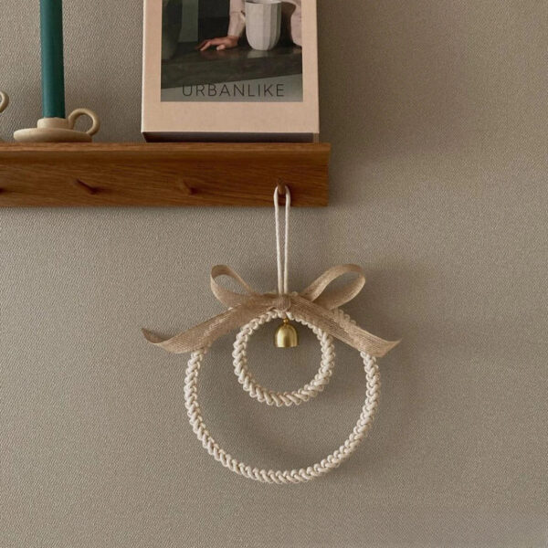 Saf23b027c0384227a7cdb963837a81a7W.jpg Rustic Harmony Bell Bohemian Wall Decor with Braided Pattern