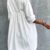 Amelia Casual White Lace Boho Dress