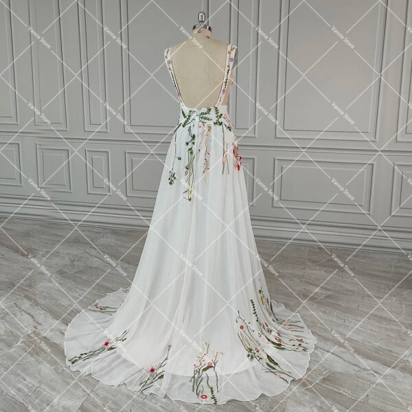Enchanted Garden Floral Boho Wedding Dress