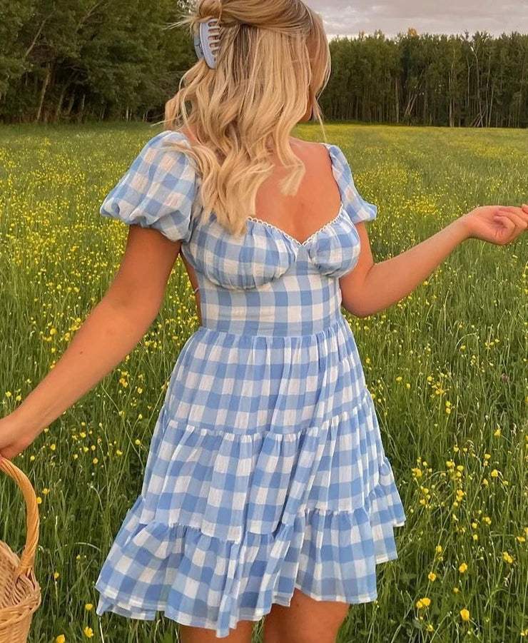 Gingham Harmony Summer Dress