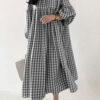 Plaid Breeze Dream Plus Size Boho Dress