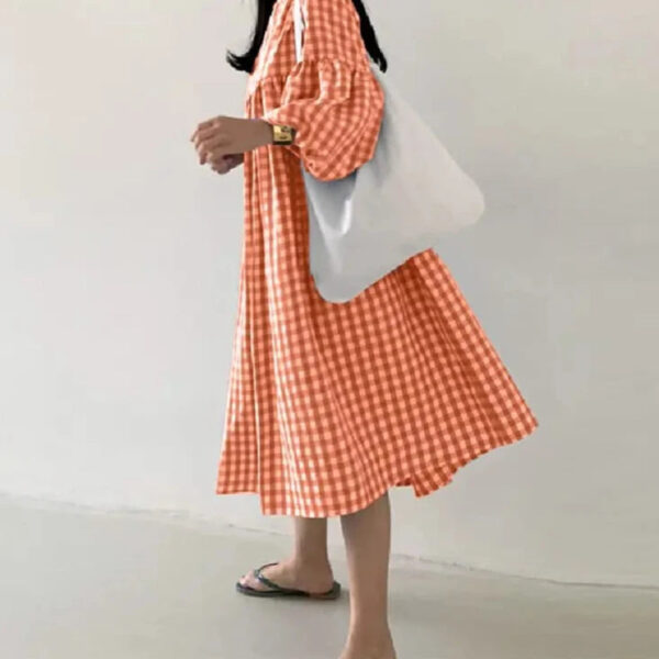 Plaid Breeze Dream Plus Size Boho Dress