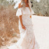 Summer Love Vintage Lace Hollow Out Bohemian Maxi Dress