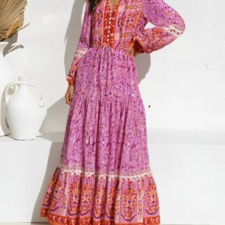 For Every Spirit Lantern Sleeve Maxi Dress