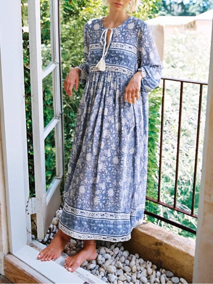 Azure Bloom Prairie Dress