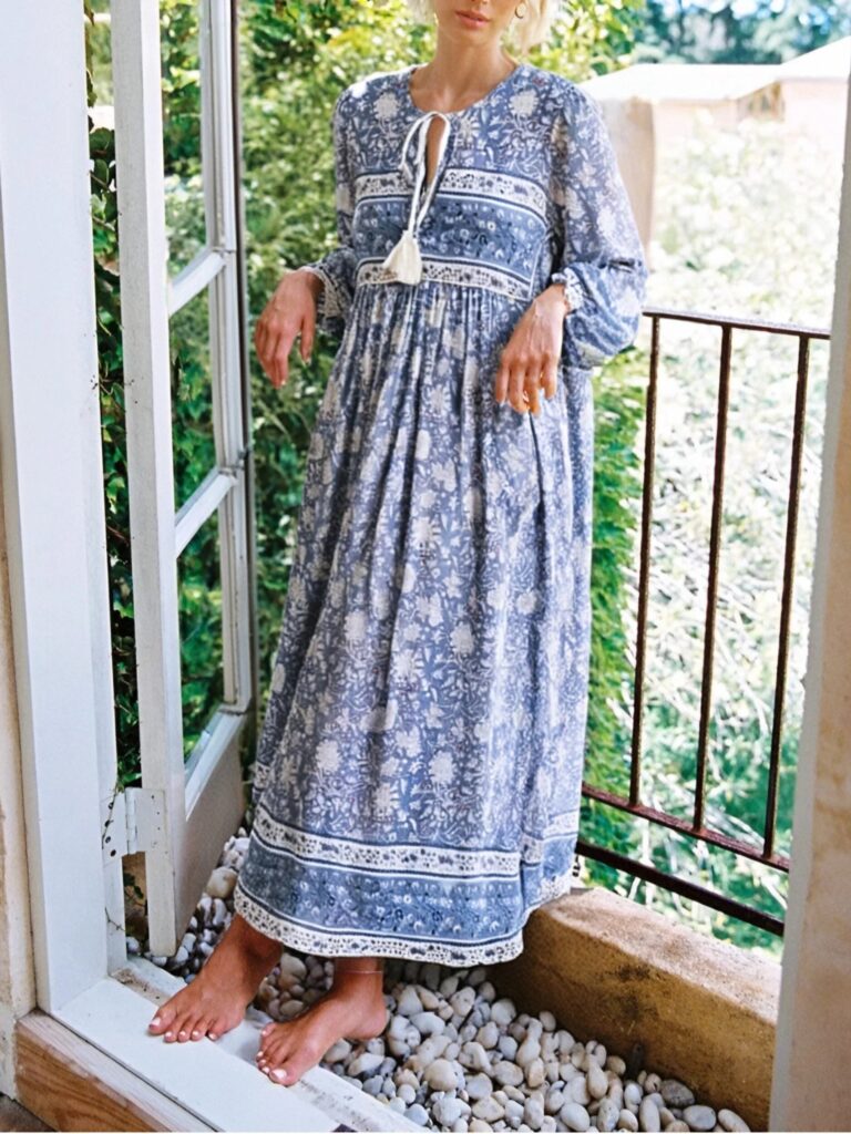 Azure Bloom Prairie Dress