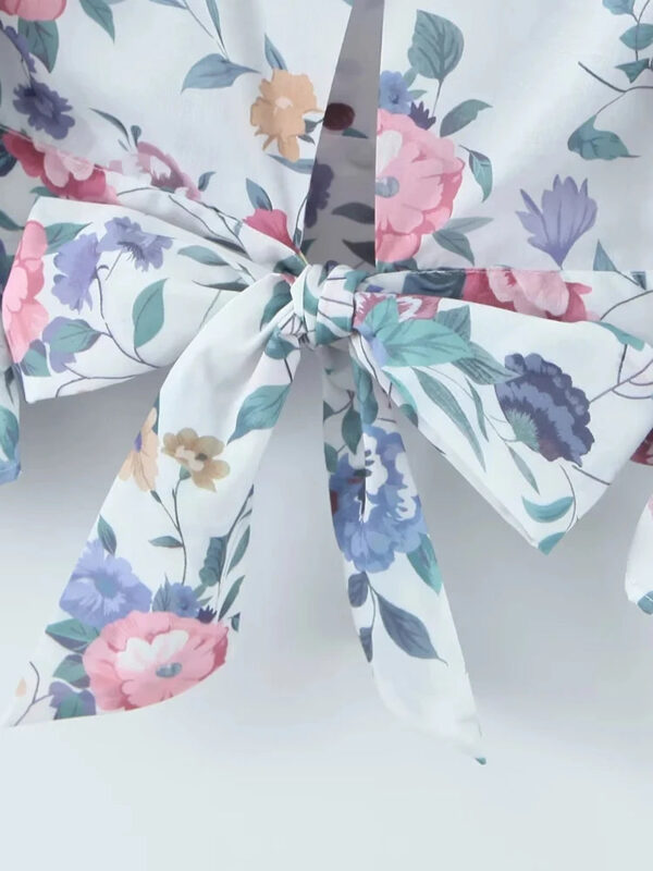 Spirit and Rebel Floral Square Neck Boho Blouse