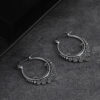 Sbf098e5ec40e4195aff25cc961d340f9J.jpg Gypsy Spiral Silver Boho Hoop Earrings with Ornamental Charms