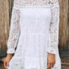 Amelia Casual White Lace Boho Dress