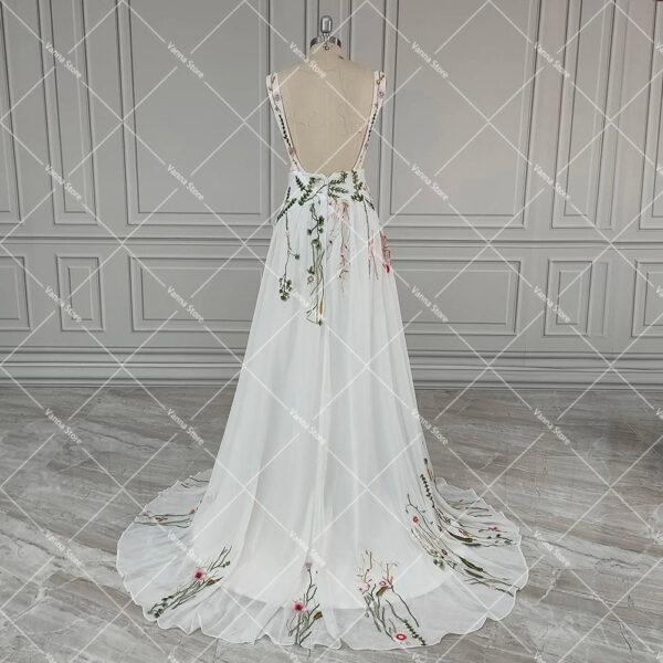 Enchanted Garden Floral Boho Wedding Dress
