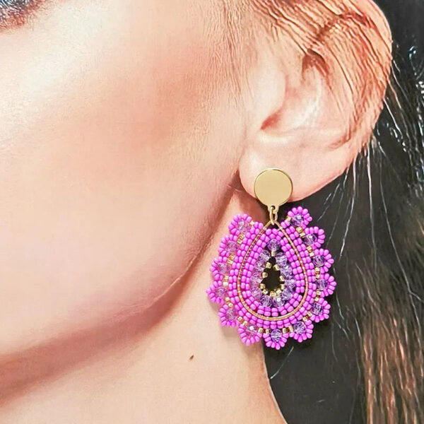 Sc6261393ee534e6ea65c783da668e906G-1.jpg Boho Earrings Wildflower Aura Teardrop Design