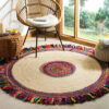 Sd2af0da2891f4636ab8f36cf58ee0854I.jpg Earth and Color Harmony Boho Rug Mat