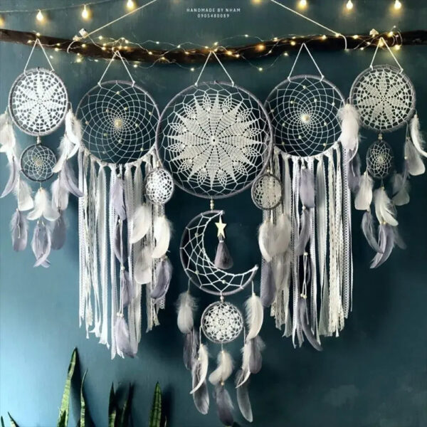 Sd3cba0ba5ef34426860930f5315616bcl.jpg Mystic Weaves Dreamcatcher Set 5 pcs with Star Accents