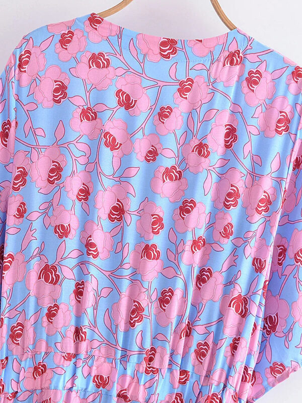 Sd437d41946534350b1b2aead86cc667en.jpg Wildflower Dance Floral Maxi Dress with Drawstring and Tiered Hem Multicolor – Spirit & Rebel