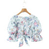 Spirit and Rebel Floral Square Neck Boho Blouse