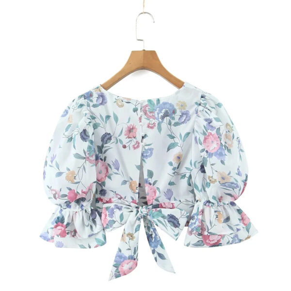 Spirit and Rebel Floral Square Neck Boho Blouse