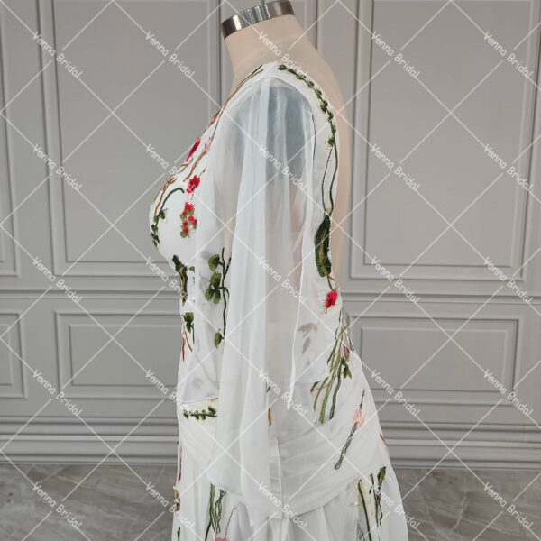 Enchanted Garden Floral Boho Wedding Dress