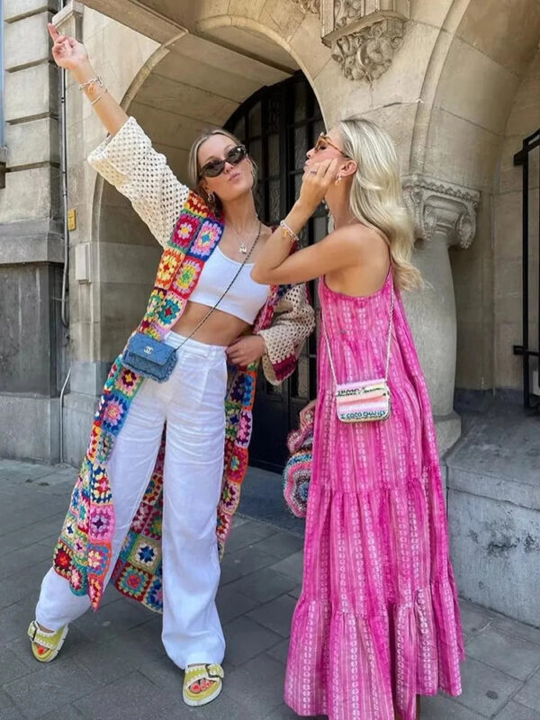 Bohemian Patchwork Dream – Handcrafted Crochet Cardigan