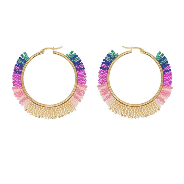 Sf1ddefaef0c04e63b1f514bfd0d618a84-3.jpg Boho Rainbow Hoop Earrings
