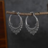 Sf22979ab22ab4d0c8bc85704181790b4K.jpg Gypsy Spiral Silver Boho Hoop Earrings with Ornamental Charms