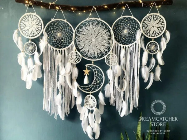 Sf4fcdded4a1142c691a3552f5eeef02aJ.jpg Mystic Weaves Dreamcatcher Set 5 pcs with Star Accents