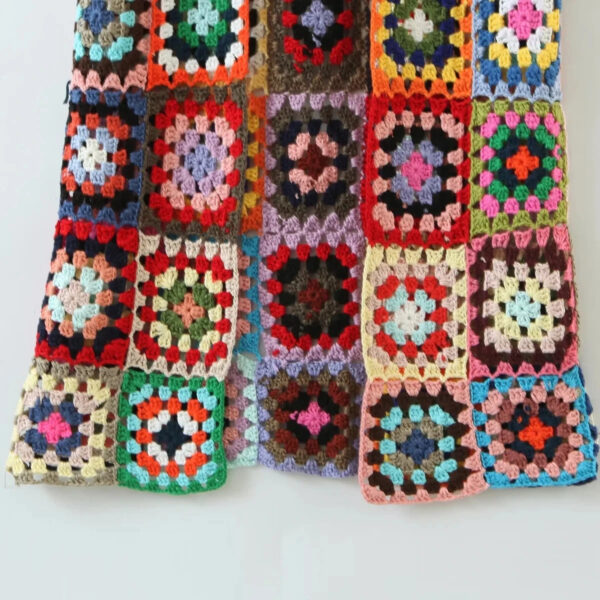 Bohemian Patchwork Dream – Handcrafted Crochet Cardigan