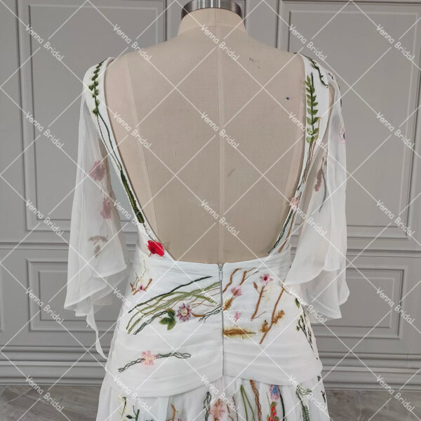 Enchanted Garden Floral Boho Wedding Dress