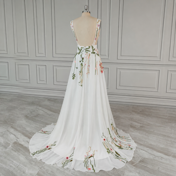 Enchanted Garden Floral Boho Wedding Dress