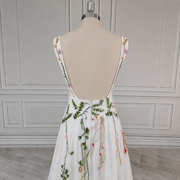 Enchanted Garden Floral Boho Wedding Dress
