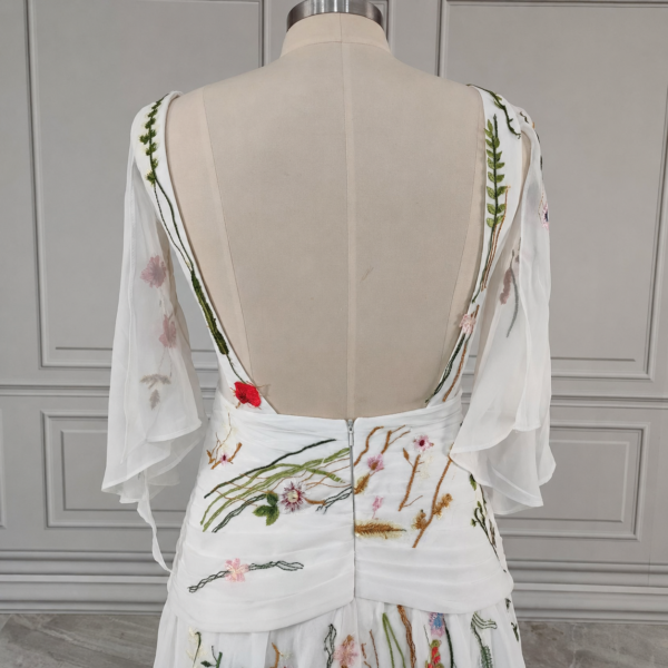 Enchanted Garden Floral Boho Wedding Dress
