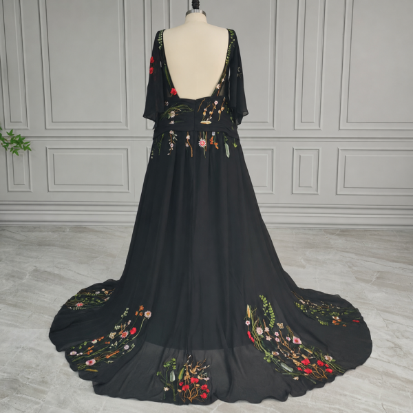 Enchanted Garden Floral Boho Wedding Dress