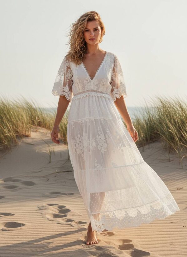 The Tide Gown Floaty Lace Beach Wedding Dress The Tide Gown Floaty Lace Beach Wedding Dress