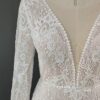 Elegant Boho Floral Lace V Neck Wedding Dress White – Spirit & Rebel