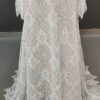 Elegant Boho Floral Lace V Neck Wedding Dress White – Spirit & Rebel