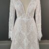 Elegant Boho Floral Lace V Neck Wedding Dress White – Spirit & Rebel