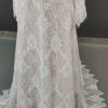 Elegant Boho Floral Lace V Neck Wedding Dress White – Spirit & Rebel
