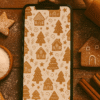20251118_2006_Festive Gingerbread Kitchen Wallpaper_remix_01kac26m9vej1bjh7vktdthy3y Boho Gingerbread House Christmas Phone Wallpaper – Cozy Neutral Holiday Pattern | Instant Download