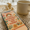 20251118_2352_Holiday Rest Wallpaper_remix_01kacf45bmfbxrx6ja1hmg9j6g Boho Christmas Embroidered Phone Wallpaper – “I Have Permission to Rest This Holiday” – Gallery image