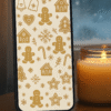 Gingerbread Christmas Phone Wallpaper – Cute Cookie Pattern With Houses & Candy Canes