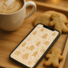 20251119_0217_Cozy Holiday Vibes_remix_01kacqf2nefwsaq4saz06v2bj9 Gingerbread Christmas Phone Wallpaper – Cozy Cookie, Snowflake & Holiday Pattern