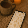 20251119_0218_Cozy Winter Wallpaper_remix_01kacqfz9nezeb5scqen09q5md Gingerbread Christmas Phone Wallpaper – Cozy Cookie, Snowflake & Holiday Pattern