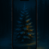 20251201_2018_Winter Night Elegance_remix_01kbdj2cqaf08rq9rzzyvp7gfx Frostlit Tree in the Midnight Forest – Christmas Phone Wallpaper