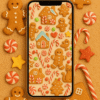 20251202_1953_Gingerbread Holiday Cheer_remix_01kbg305kxedcrfehx9pdbznnb Gingerbread Candy Village Christmas Phone Wallpaper
