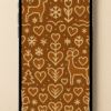 Folk-Art Gingerbread Hearts & Reindeer Pattern – Christmas Phone Wallpaper