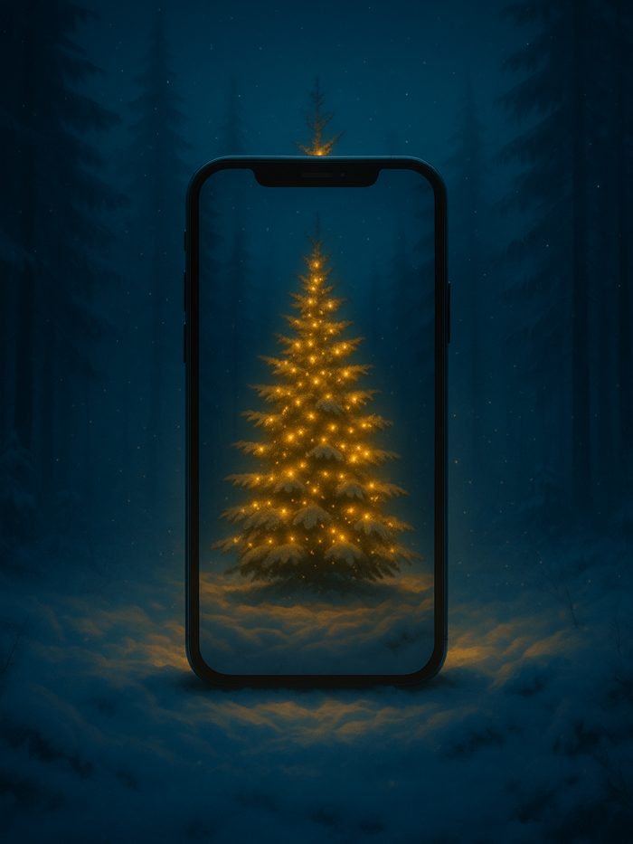 Enchanted Forest Christmas Tree Wallpaper