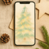 20251202_2257_Festive Tree Wallpaper_remix_01kbgdhqvmej08c68rqfyap40c Pastel Glow Christmas Tree – Christmas Phone Wallpaper