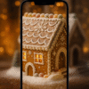 Gingerbread Hearth Glow – Christmas Phone Wallpaper