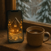 20251202_2343_Cozy Winter Wallpaper_remix_01kbgg69gxevy95xf5x8da9txq Gingerbread Village Glow – Christmas Phone Wallpaper