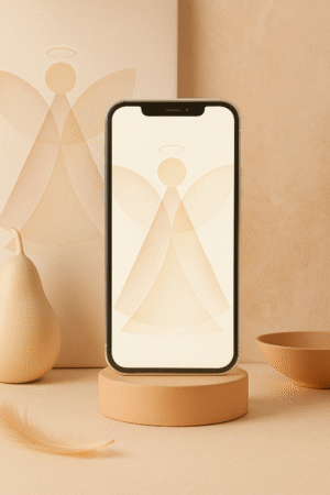 20251203_1009_Angelic Pastel Harmony_remix_01kbhm1c6nfgwtm08xsp107e56 Soft Pastel Angel Glow – Christmas Phone Wallpaper